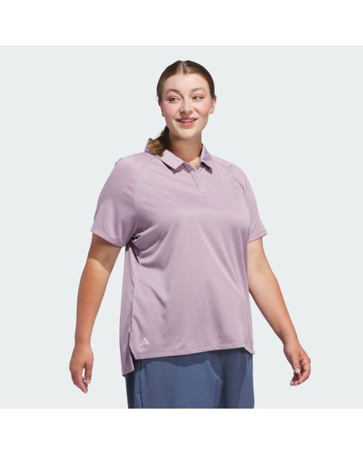 Adidas Purple Women's Ultimate365 Heat.rdy Polo Shirt (plus Size)
