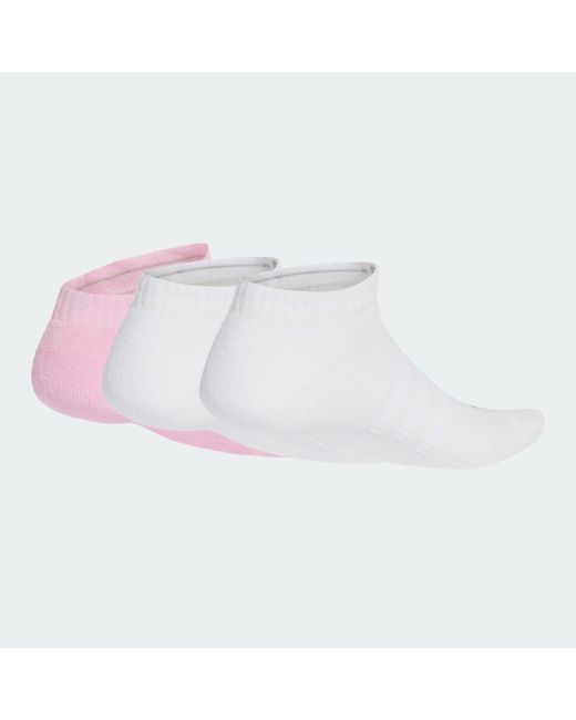 Adidas White Cushioned Low-Cut Socks 3 Pairs