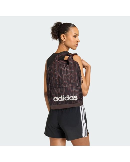 Adidas Black Linear Essentials Graphic Rucksack