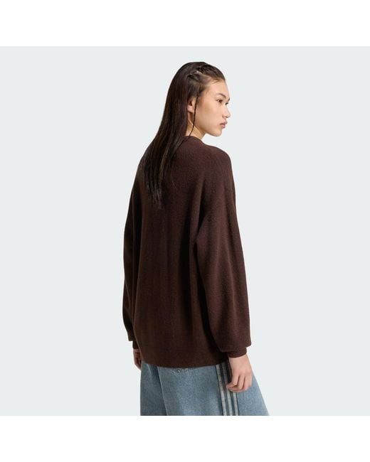Adidas Brown Originals Athl Dept Knitted Sweatshirt