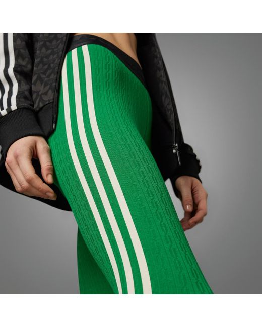 adidas Adicolor 70s Knit Legging in het Groen | Lyst NL