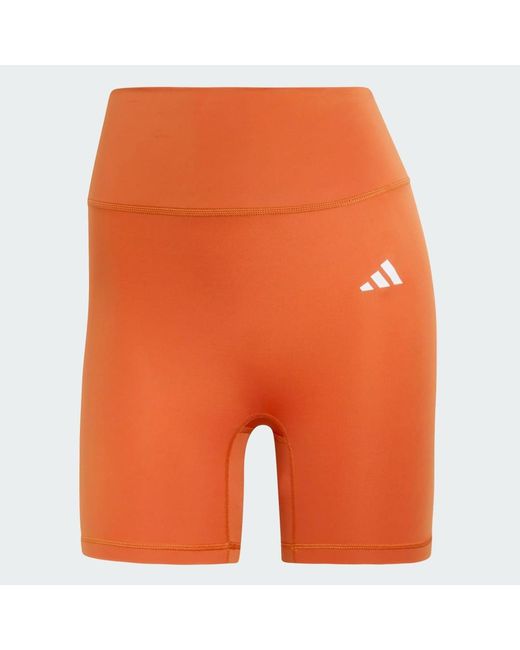 Adidas Orange Optime Essentials Workout Short Leggings