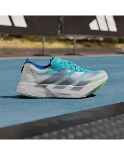 Adidas Blue Adizero Adios Pro 4 Shoes for men