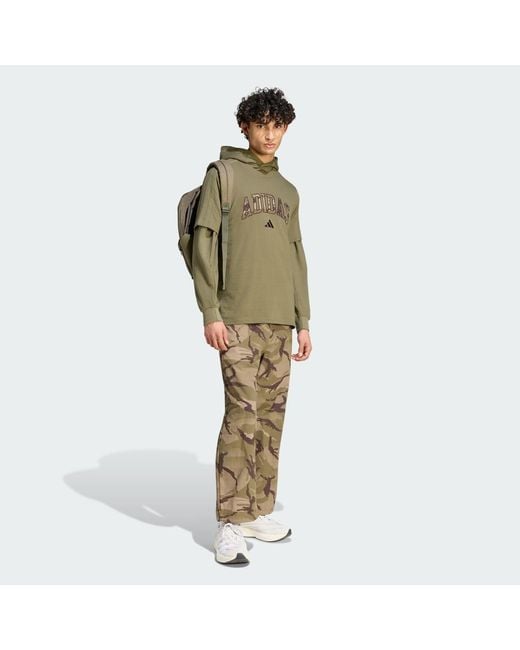 Adidas Green Seasonal Essentials Camo T-Shirt for men