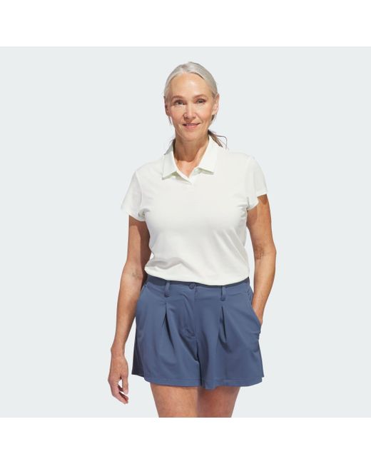 Adidas Blue Go-to Heathered Polo Shirt