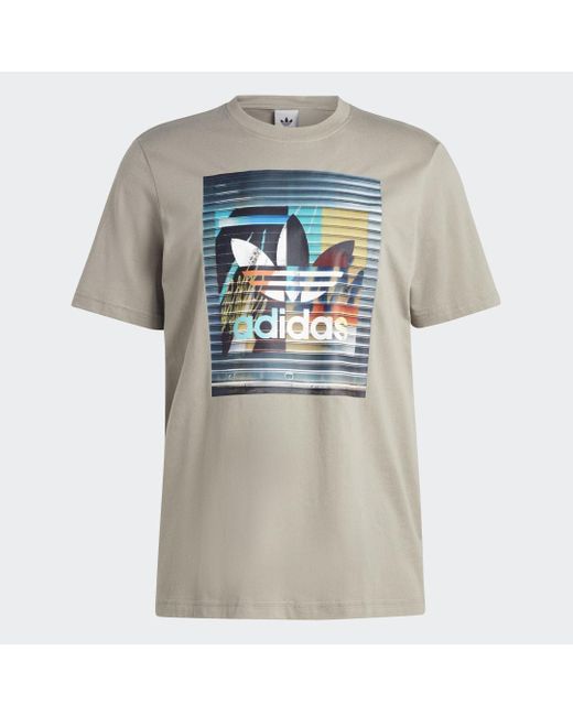 Adidas Gray Graphics Off The Grid T-Shirt for men