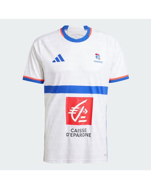 Adidas White Team France Handball Jersey for men