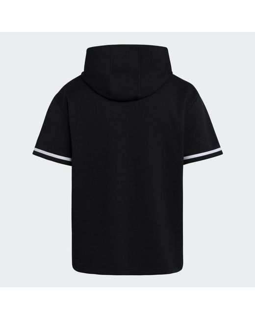 Adidas Black Dugout Short Sleeve Hoodie