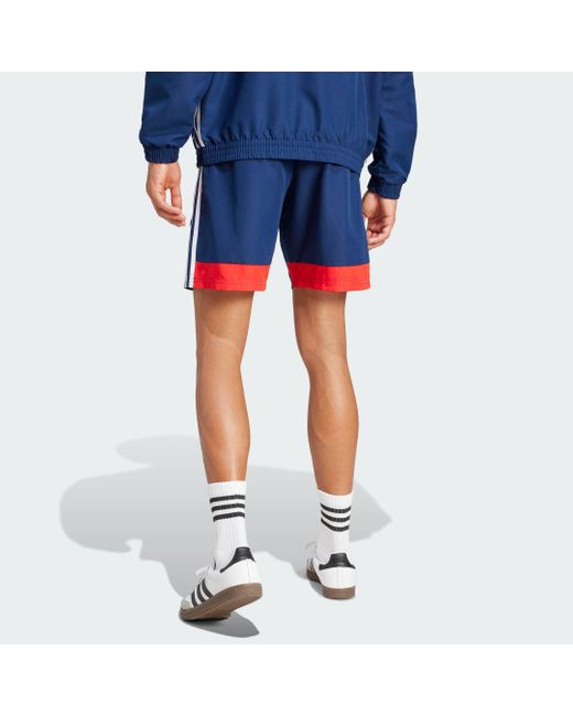 Adidas Blue Tiro 25 Essentials Woven Shorts for men