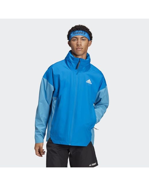 adidas Synthetic Traveer Rain.rdy Jacket (gender Neutral) in Blue for ...