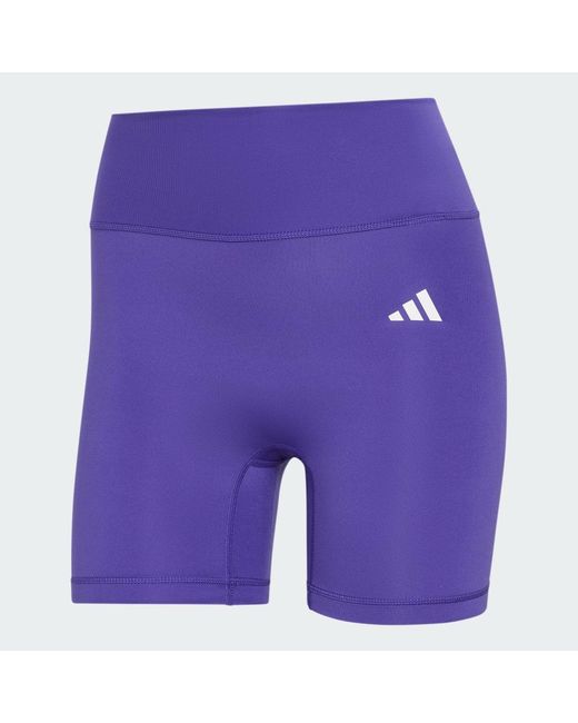 Adidas Blue Optime Essentials Workout Short Leggings