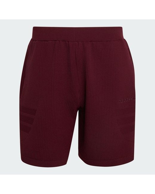 Adidas Red Munich 93 Knit Shorts for men