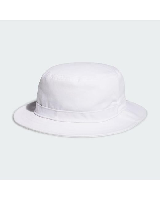 Adidas White Solid Bucket Hat for men