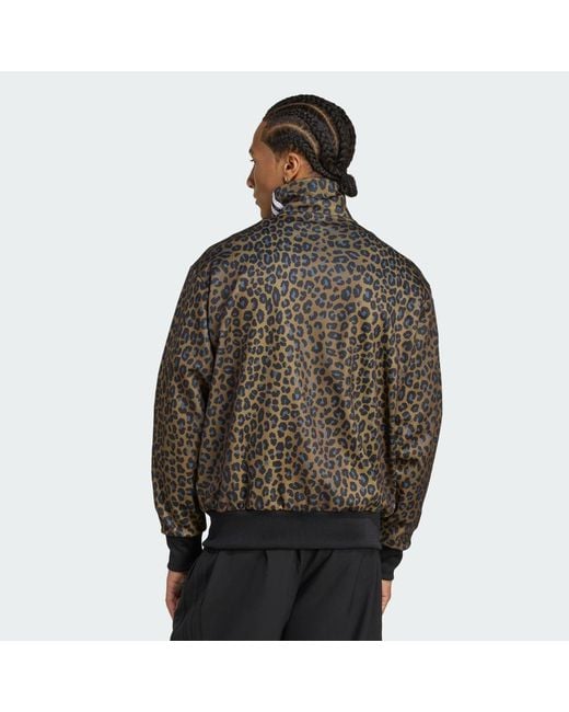 Adidas Gray Firebird Loose Leo Track Top for men