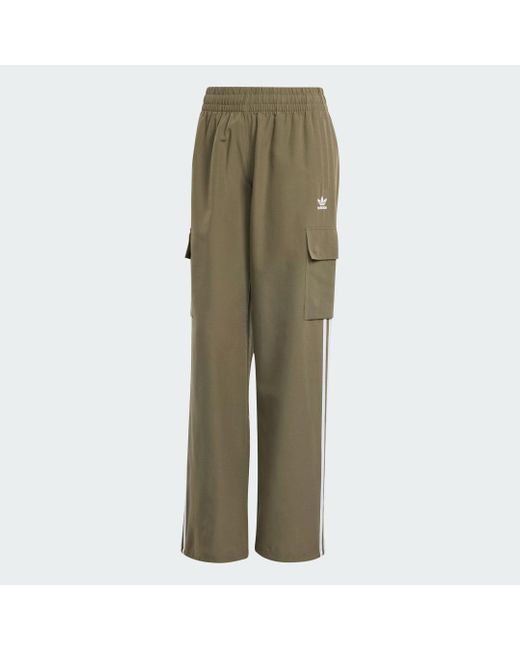 Adidas Green Adicolor 3-Stripes Cargo Tracksuit Bottoms