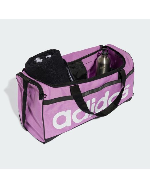 Adidas Purple Essentials Linear Duffelbag Medium
