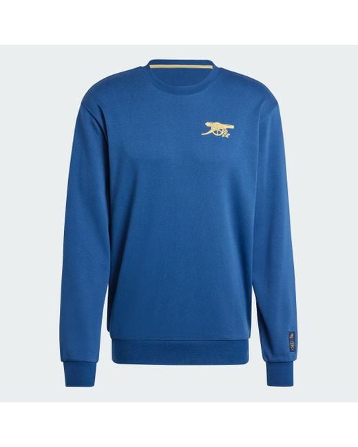 Adidas Blue Arsenal Cultural Story Crew Sweatshirt for men
