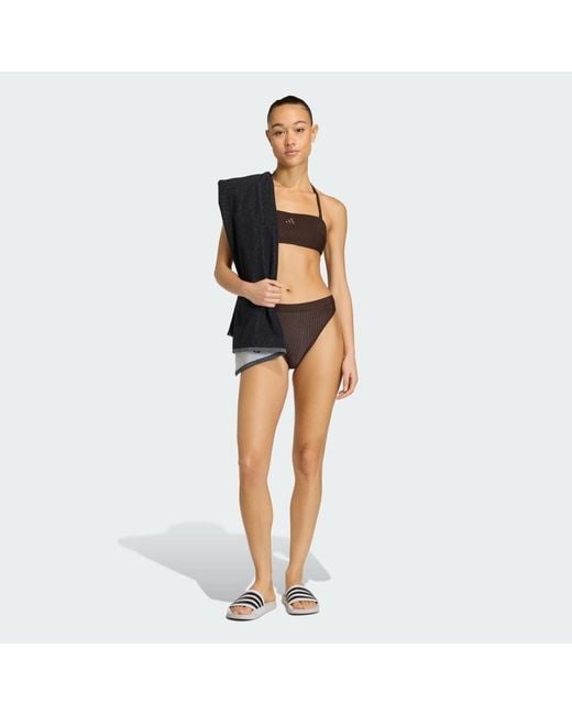 Adidas Originals Multicolor Iconisea Ribbed Padded Bandeau Bikini Top