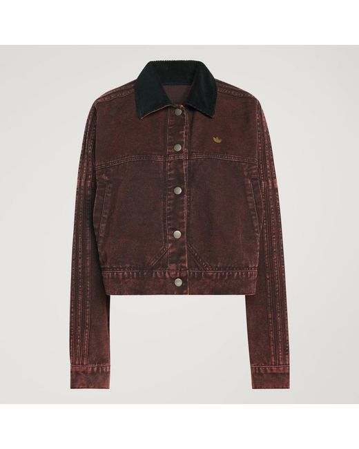 Adidas Brown Canvas Tracktop Jacket