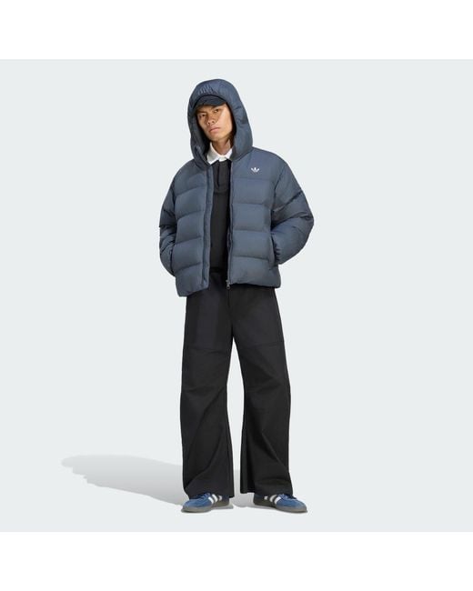 Adidas Blue Hooded Regen Jacket for men