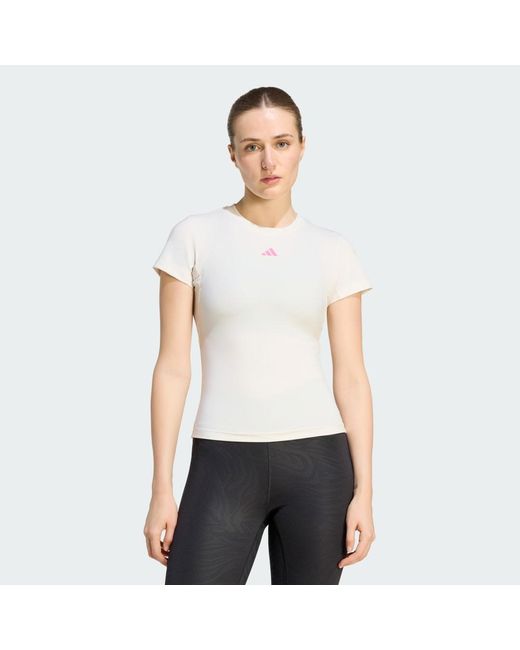 Adidas White 3-Stripes Studio Baby T-Shirt