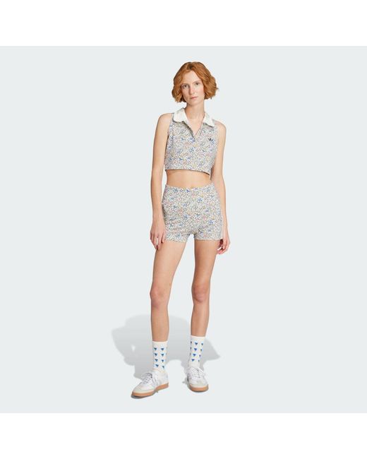 Adidas Gray X Liberty London Sleeveless Crop Polo