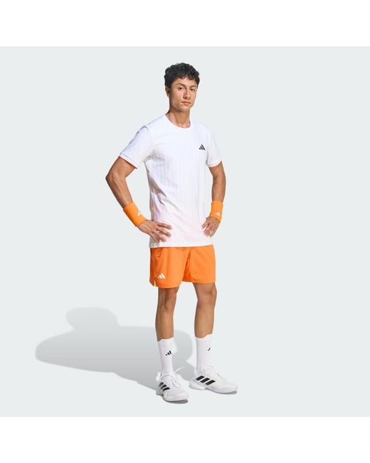 Adidas White Tennis Climacool Freelift T-Shirt Pro for men