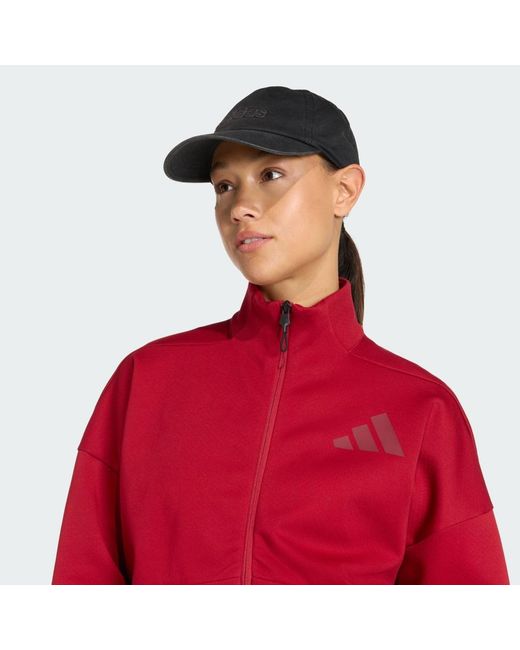 Adidas Red Washed Dad Kappe