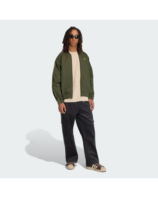 Adidas Green Sst Adicolor Classics Cotton Twill Track Top for men