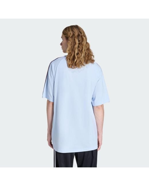 Adidas Originals Blue Britcore Short Sleeve Ringer T-Shirt for men