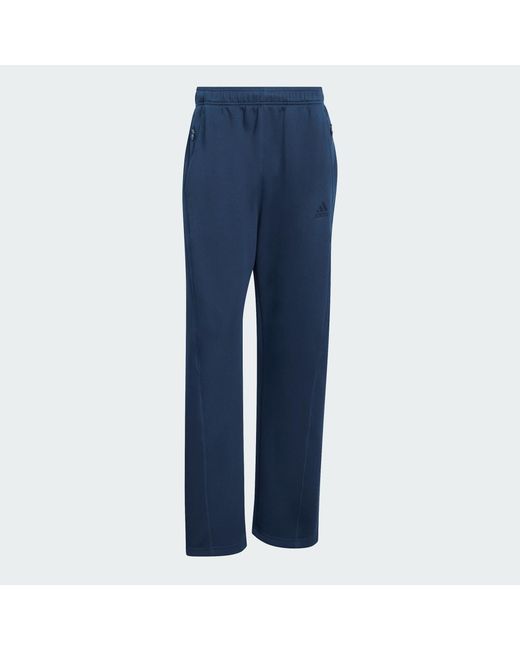 Adidas Blue Spacer Cutline Open Hem Tracksuit Bottoms for men