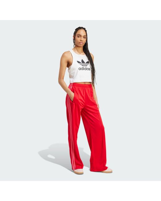 Adidas Red Adicolor Classic Firebird Loose Trainingshose