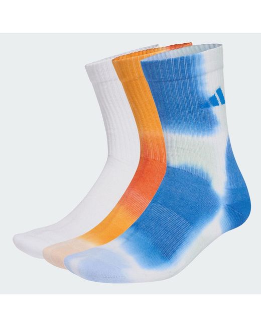 Adidas Blue Tie-Dye Socks 3 Pairs