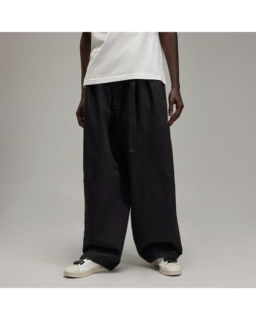 Adidas Black Y-3 Vented Cargo Tracksuit Bottoms for men