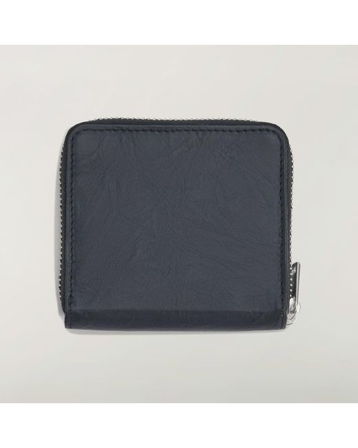 Adidas Black Y-3 Crinkle Leather Wallet