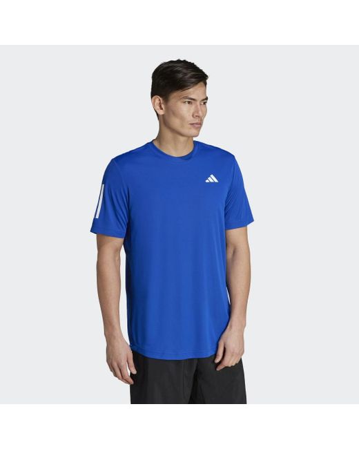 Camiseta Tenis Club 3 bandas adidas de Azul | Lyst