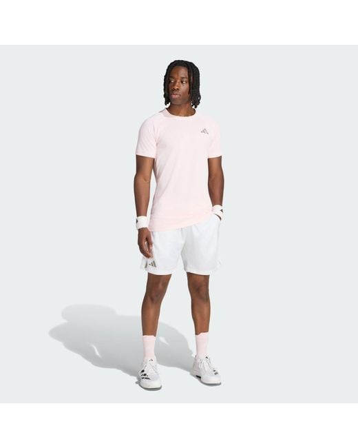 Adidas Pink Tennis Climacool+ Freelift T-Shirt Pro for men