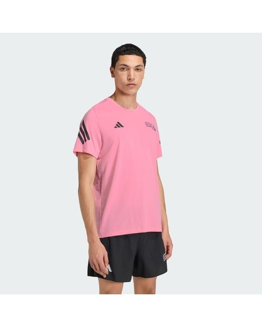 Adidas Pink Berlin Half Marathon T-Shirt for men