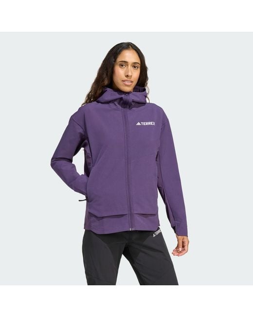 Adidas Purple Terrex Multi Softshell Jacket