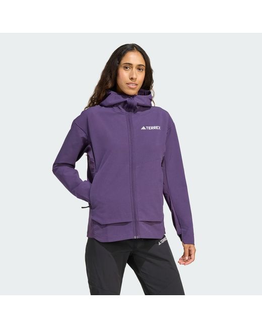Adidas Purple Terrex Multi Softshell Jacket