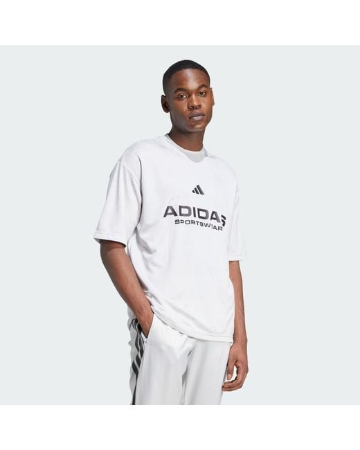 Adidas White Common Goal Tee for men