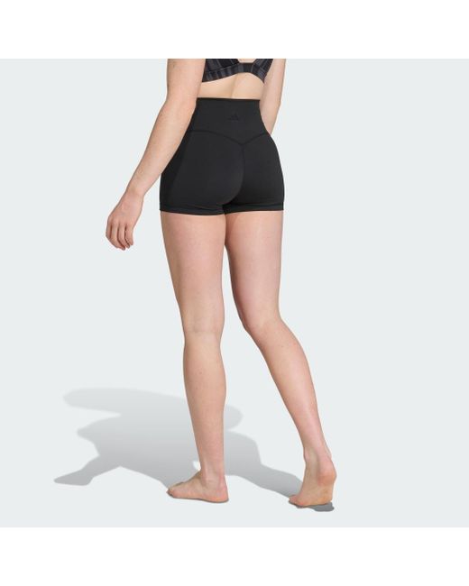 Adidas Blue All-Me Sculpt Booty Kurze Leggings