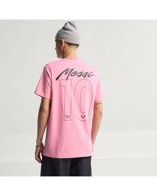Camiseta Messi Graphic Adidas de hombre de color Pink
