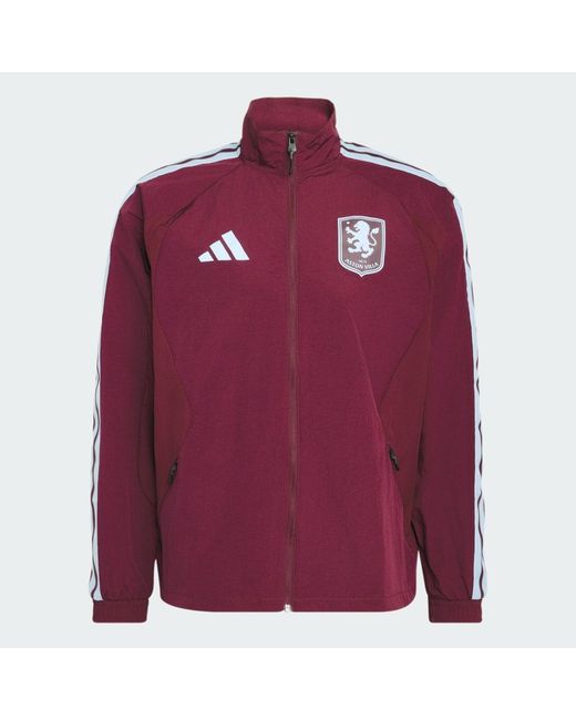Adidas Red Aston Villa Home Anthem Jacket for men