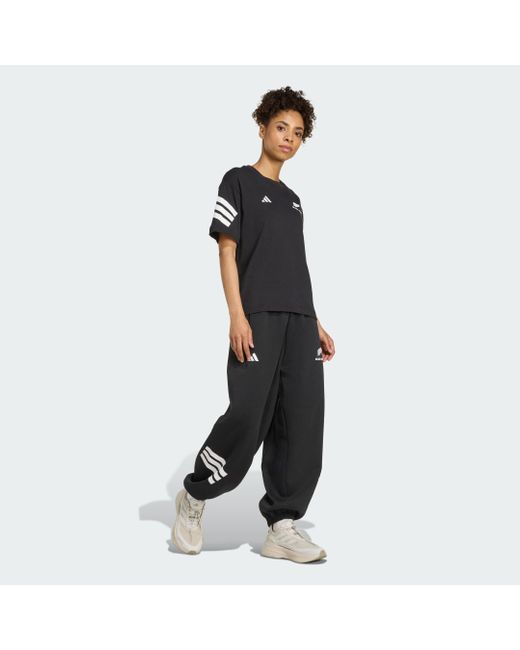 Maglietta Ferns 3-Strisce di Adidas in Black