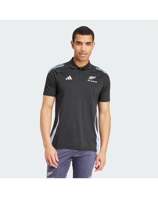 Polo Da Rugby Short Sleeve All Blacks di Adidas da Uomo