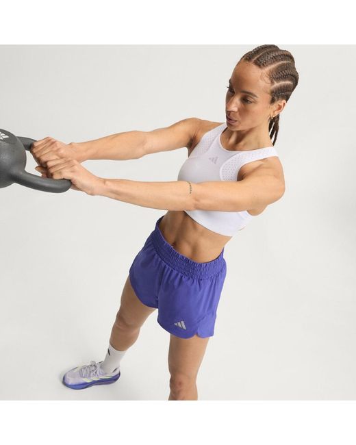 Adidas White Tech Intensity Workout Medium Support Bra