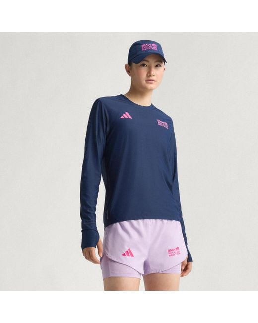 Adidas Blue Bmw Berlin-Marathon 2025 Long Sleeve Long-Sleeve Top