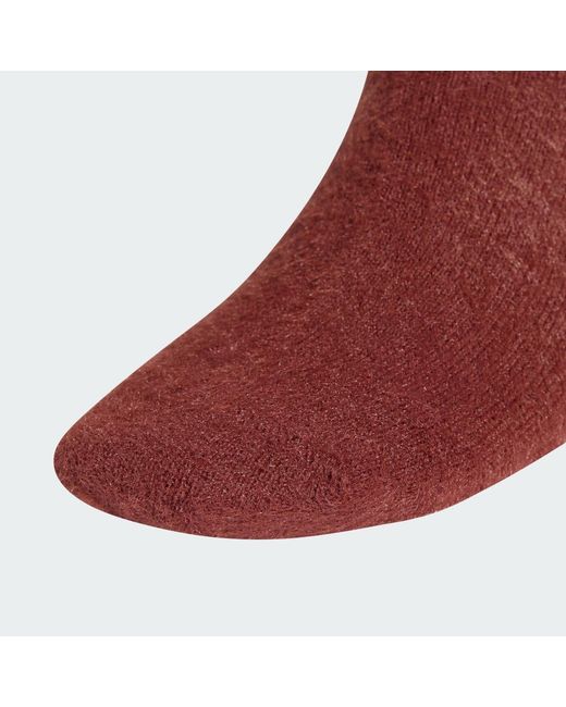Adidas Red Fluffy Crew Sock 2 Pairs