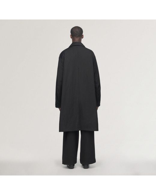 Adidas Black Y-3 Spun Nylon Cabban Coat for men
